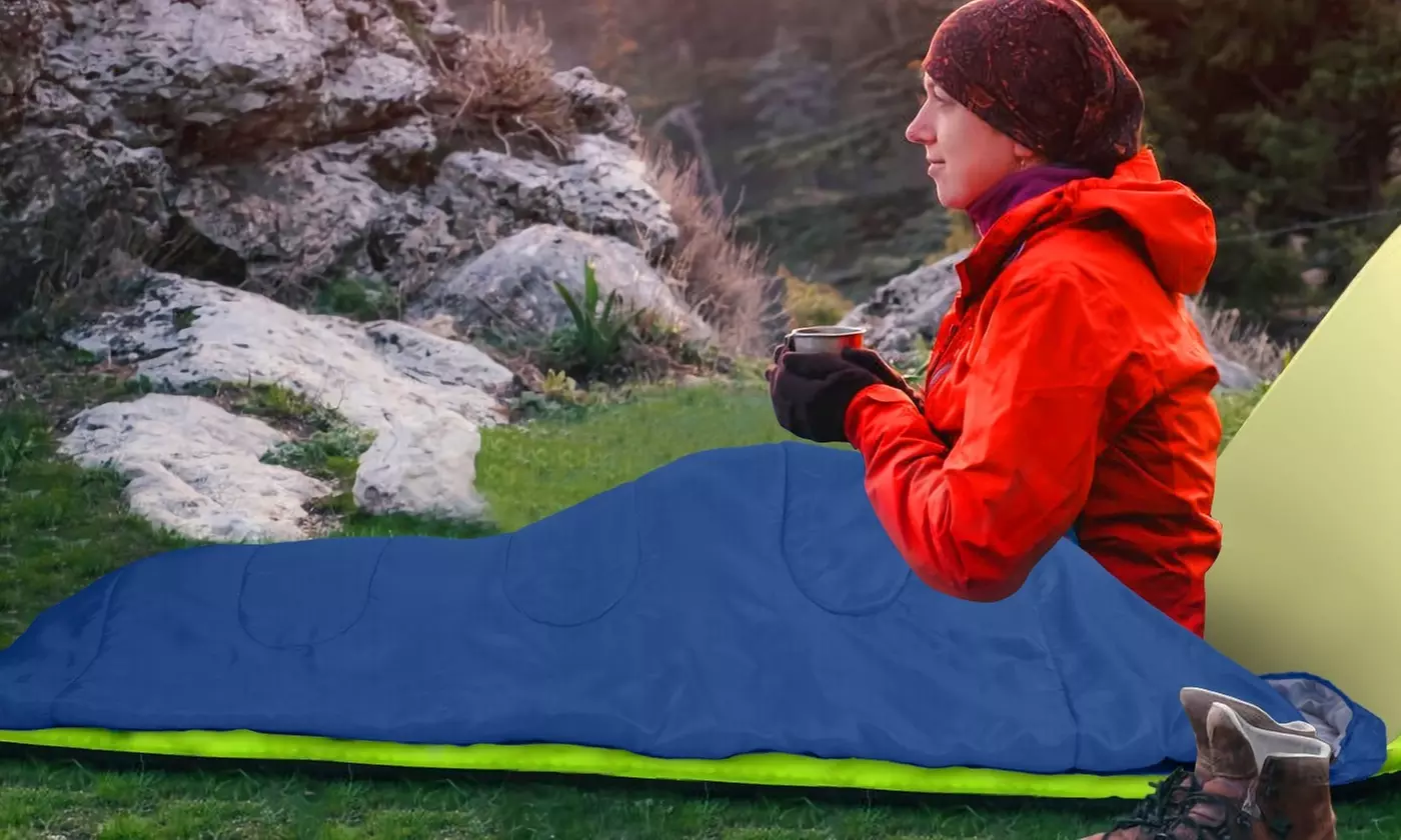 LakeForest 3-Season Sleeping Bag for Adults Warm Cozy Cold Weather Camping Gear