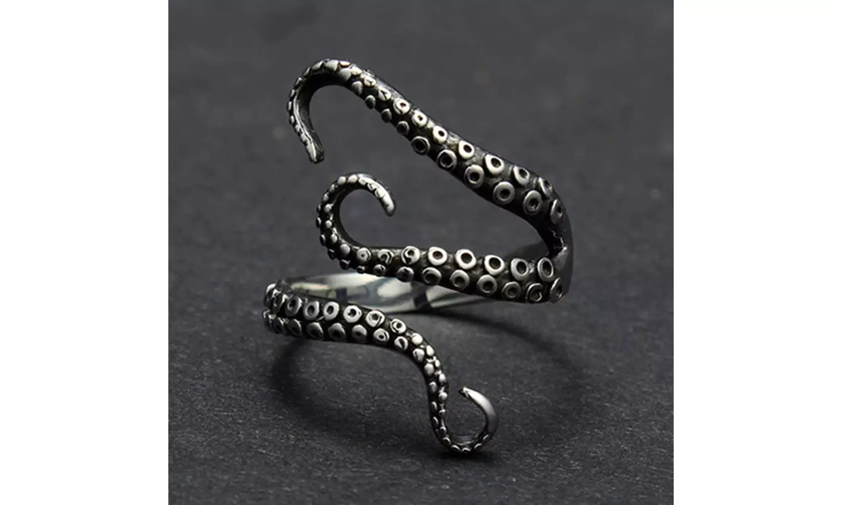 Vintage Octopus Squid Kraken Ring Punk Stainless Steel Adjustable Ring - Second Medium