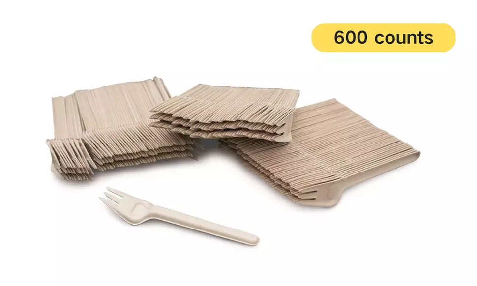 Compostable Renewable Fiber Spoons PFAS, Bleach Free, BPI Certified
