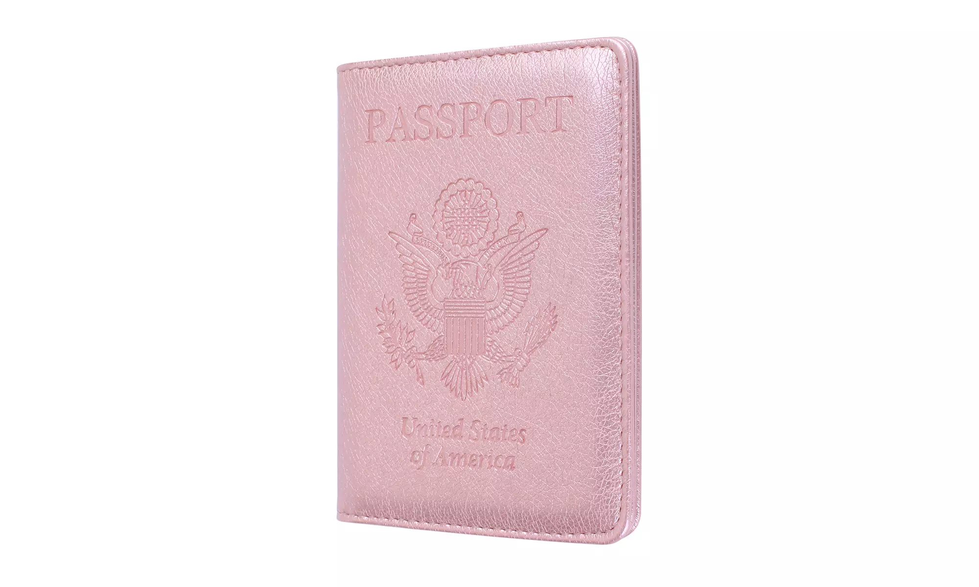 RFID Passport Wallet Passport Holder Anti-theft Anti-scanning --Rose Gold - Second Medium