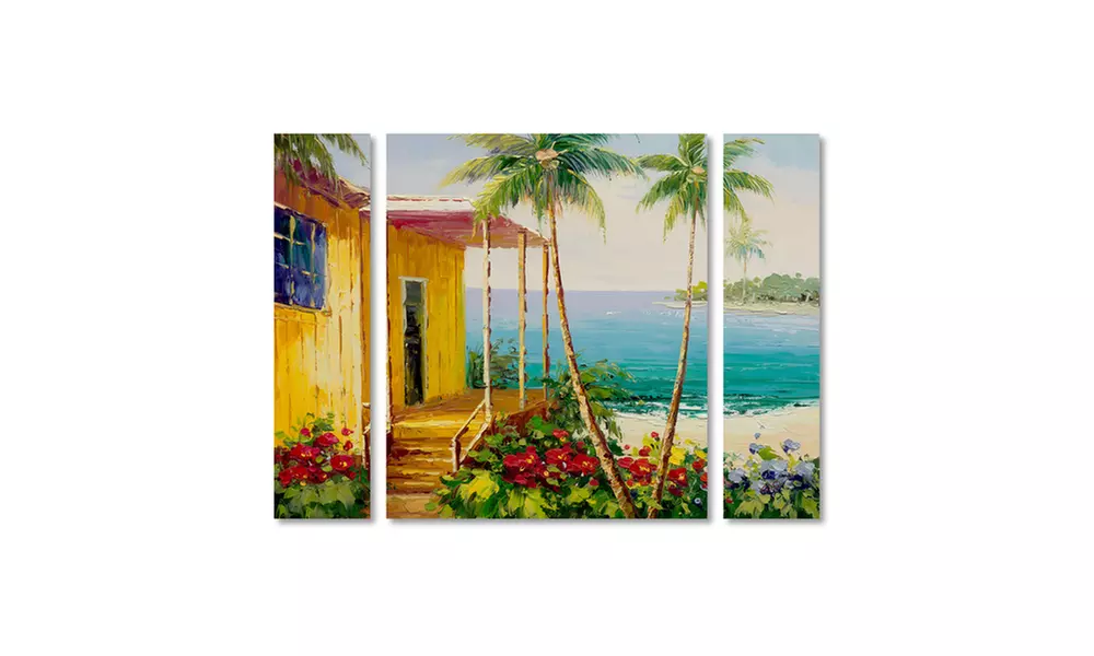 Rio 'Key West Villa' Multi Panel Canvas Art Set - Second Medium