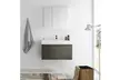 Mezzo 36" Gray Oak Wall Hung Modern Bathroom Vanity with Medicine Cabinet - Second Medium