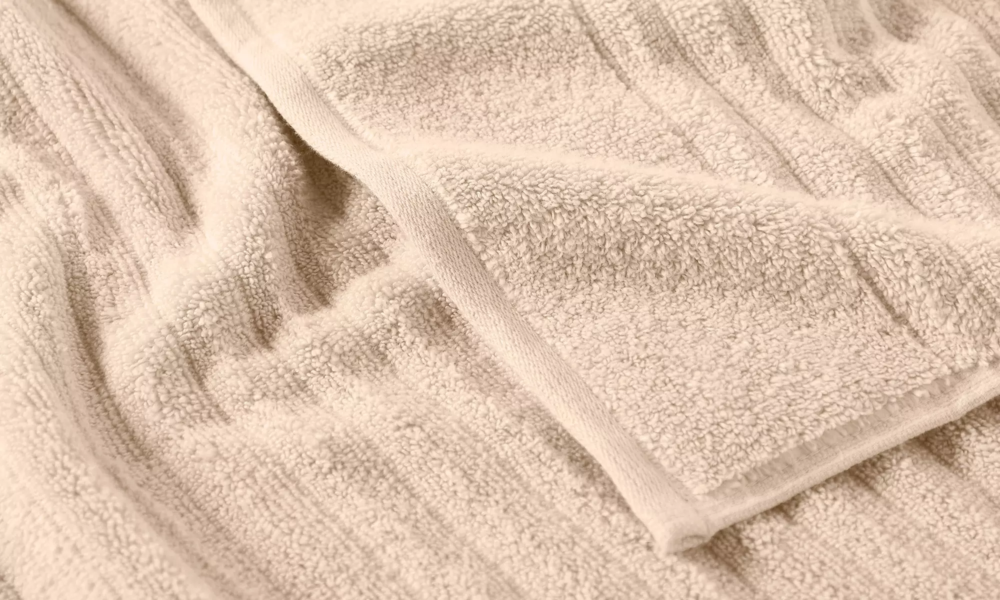 FreshFolds Premium Cotton Ribbed Towel Set