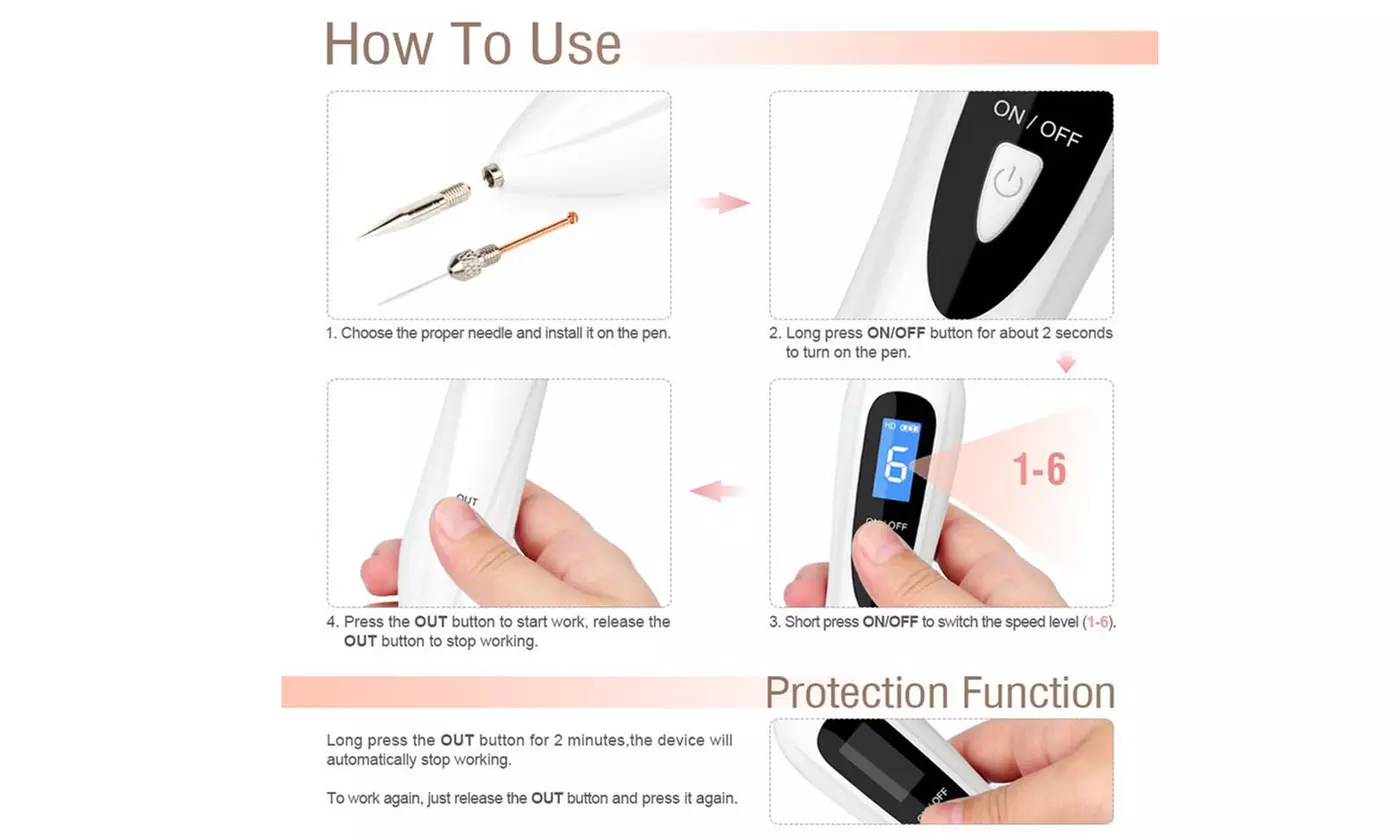 Rechargeable Spot Removal Pen with three-Level Speed