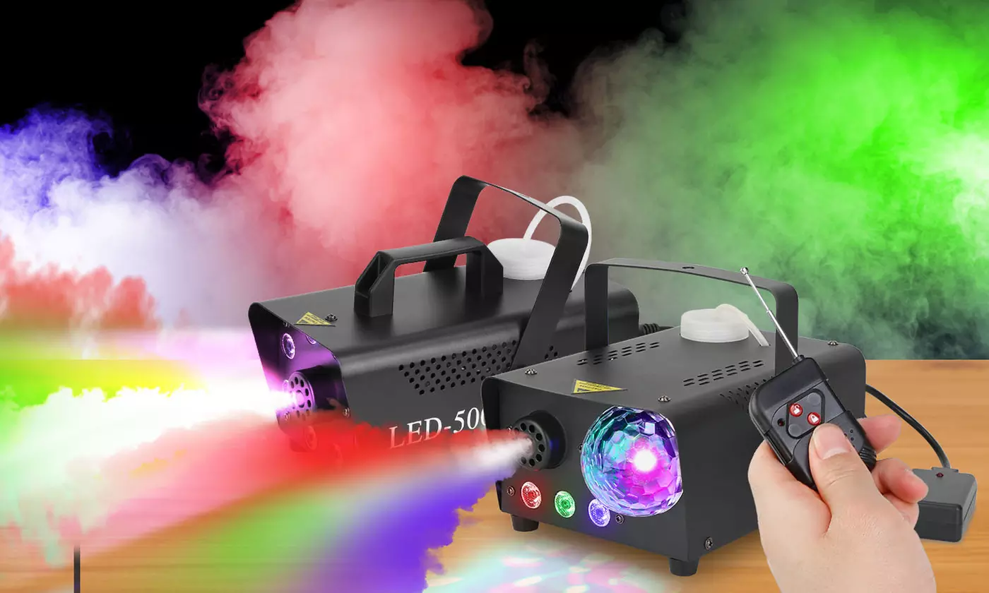 iMounTEK RGB LED Fog Machine with Remote Control for Parties and Events
