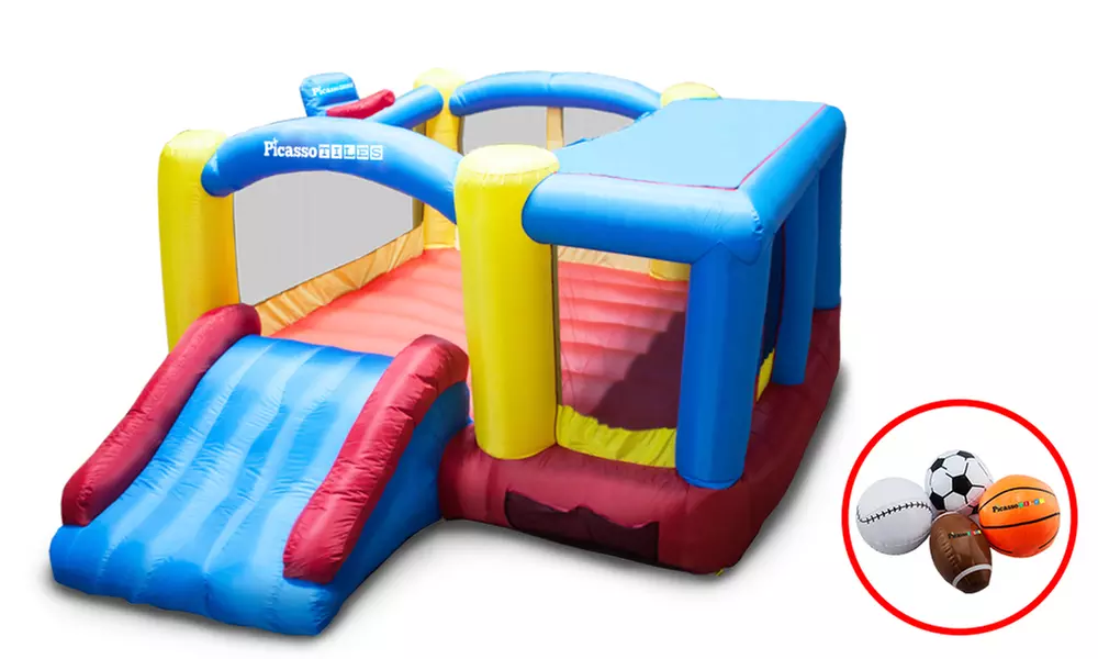 PicassoTiles Jump & Slide Inflatable Bouncing House - Primary Image