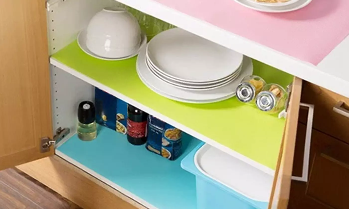 iMounTEK Washable Non-Slip Refrigerator Shelf Mats & Hygienic Drawer Liners