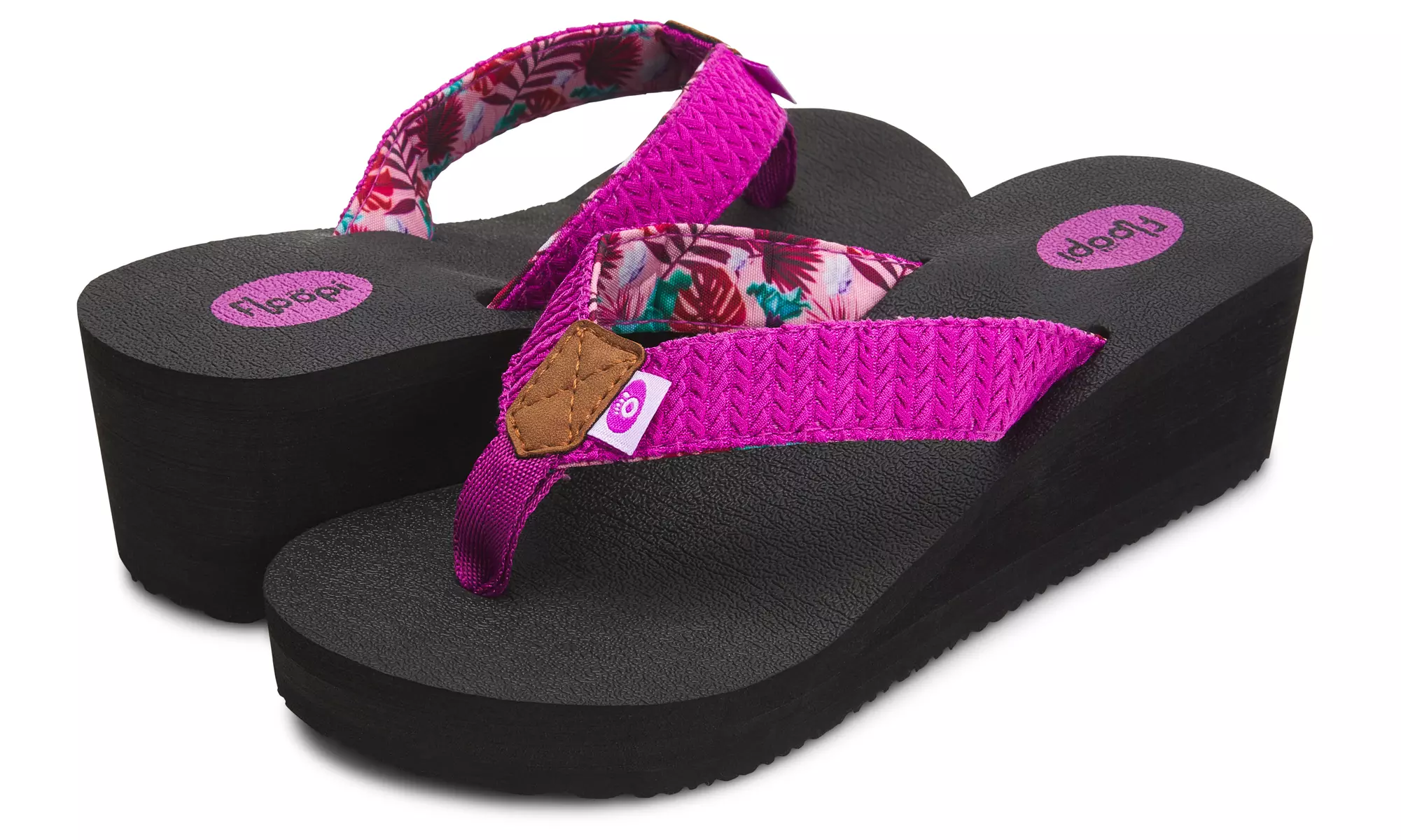 Floopi Women's Thong Flip Flop Wedge Sandals