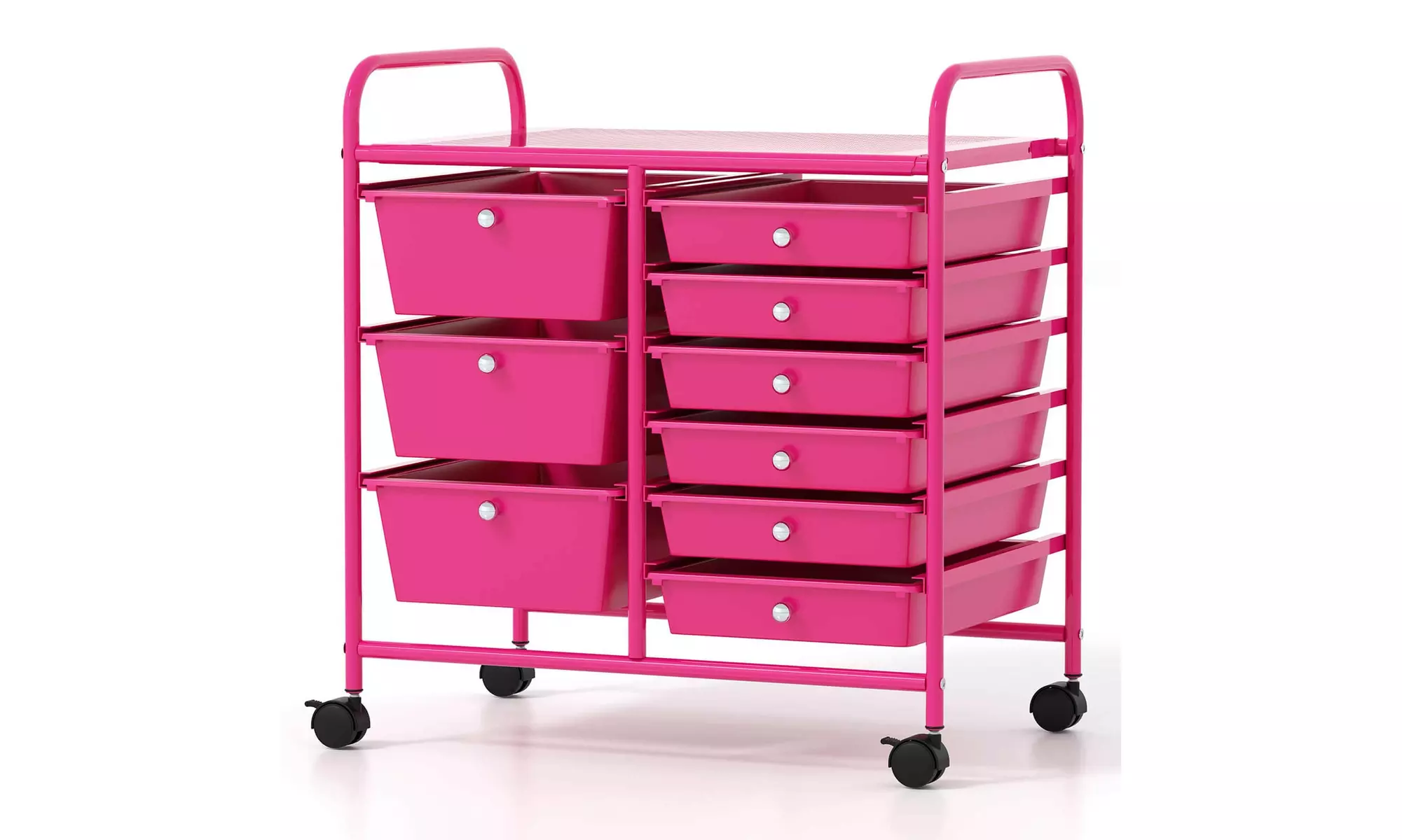 Costway 9 Drawer Rolling Organizer Cart Utility Storage Tools Scrapbook Paper
