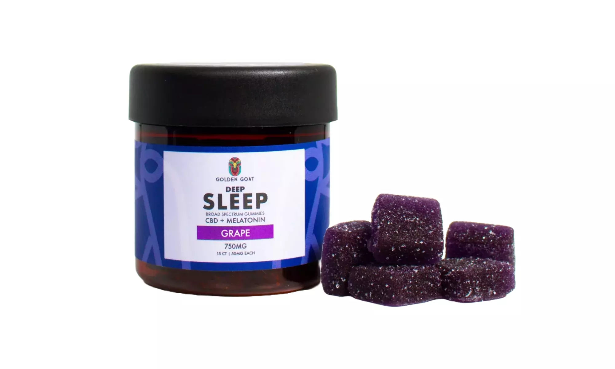Deep Sleep CBD & Melatonin Infused Gummies (750MG - 3000MG) by Golden Goat