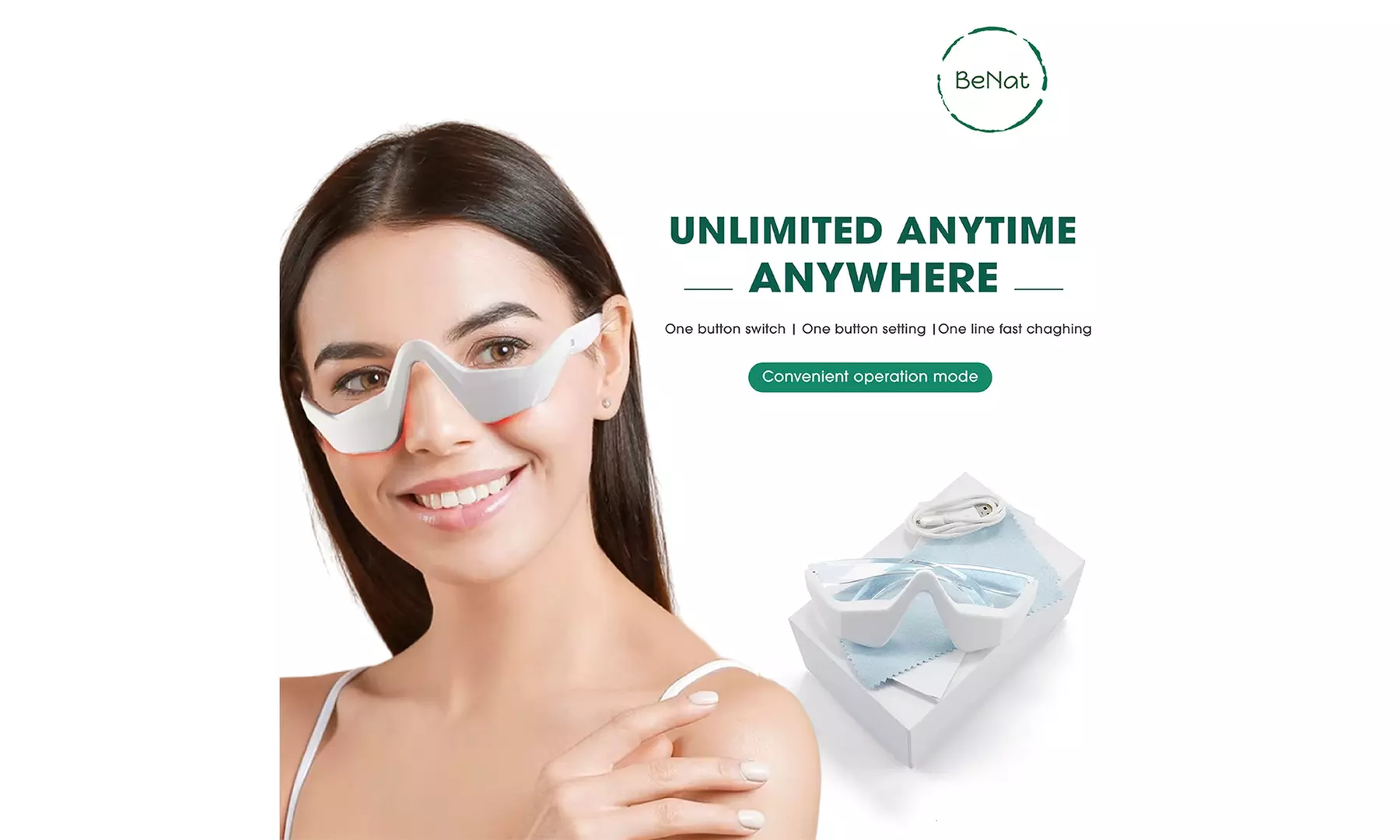 Under-Eye Red Light Therapy Skin Rejuvenation and Relaxation Massager