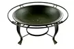 Steel Outdoor Fire Pit - Wood Burning Metal Fire Pit with Screen Cover - Second Medium