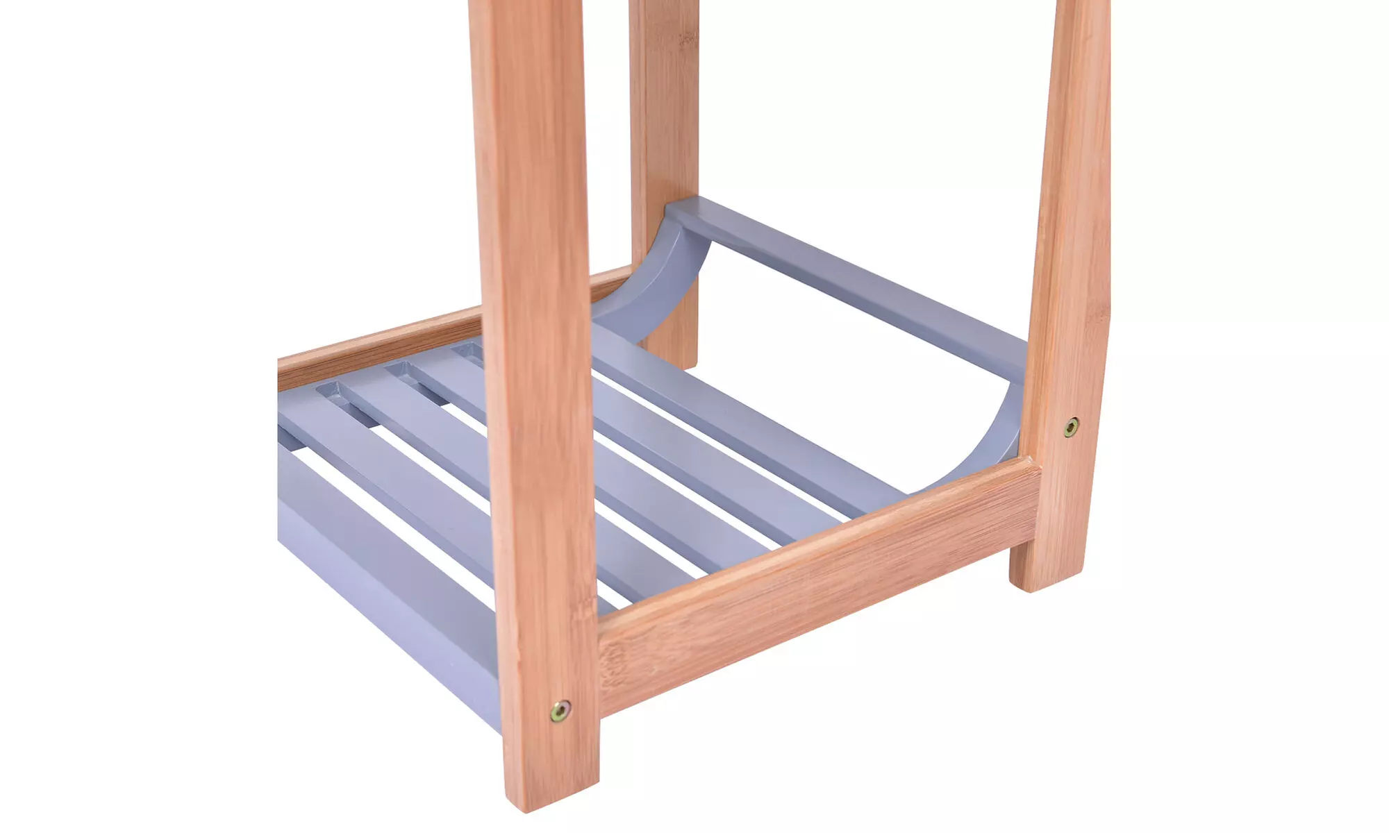 4 Tier Multifunction Storage Tower Rack Shelving Shelf Units Stand Bamboo - Second Medium