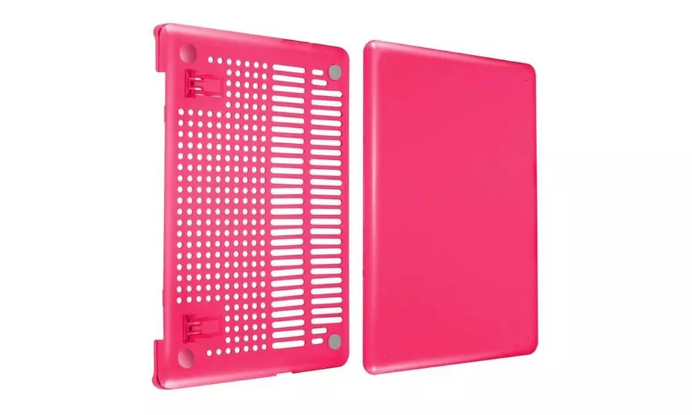 Insten Pink Rubberized Hard Clip-on Case Cover For MacBook Pro 13" - Image 3