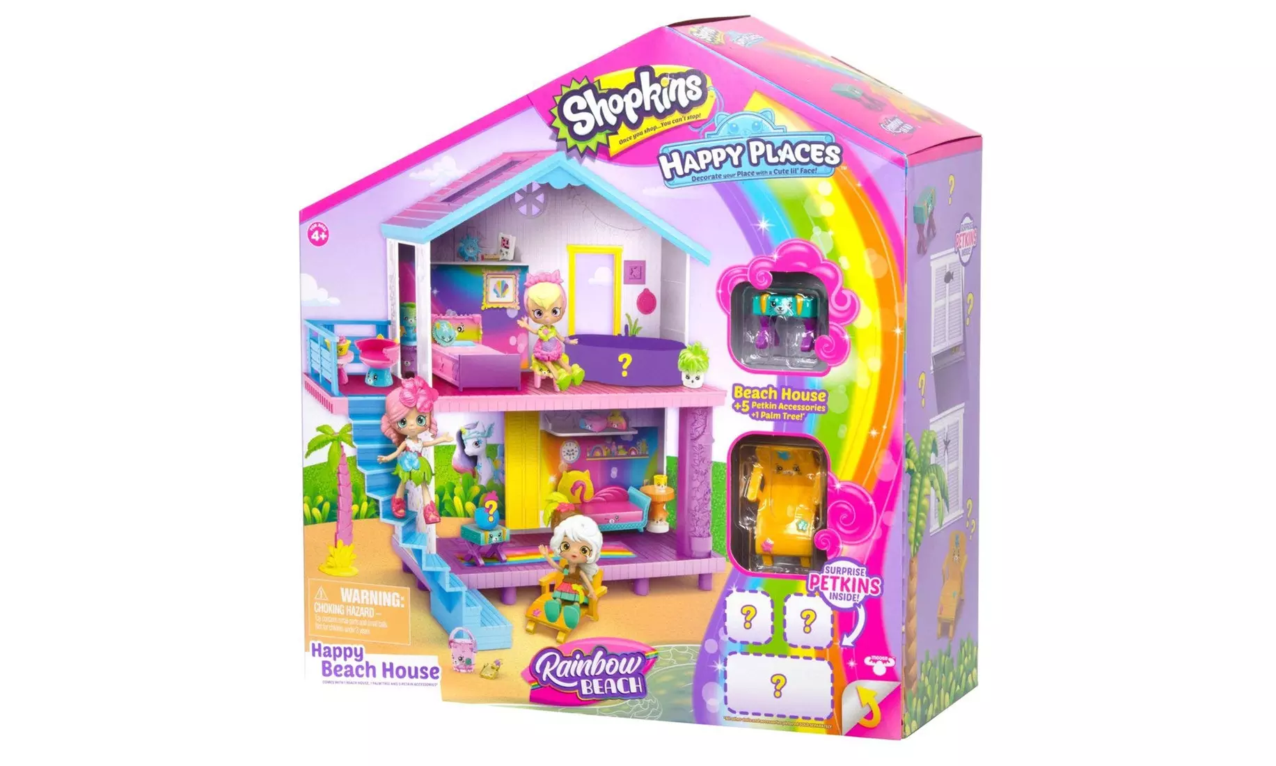Shopkins Happy Places Rainbow Beach House Playset - Primary Image
