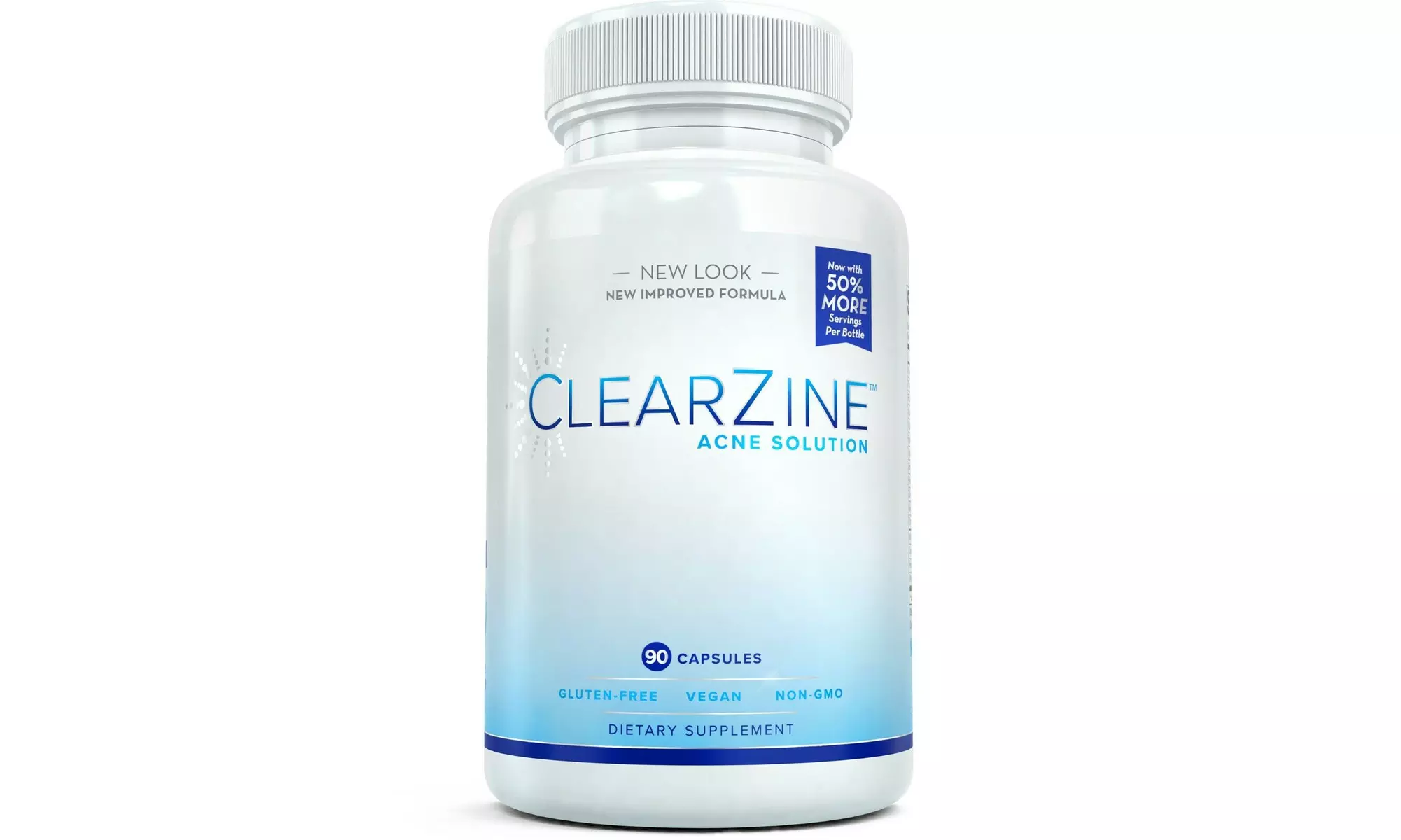 New Essential ClearZine Acne Solution Natural Acne Pills for Rapid Treatment  - Second Medium
