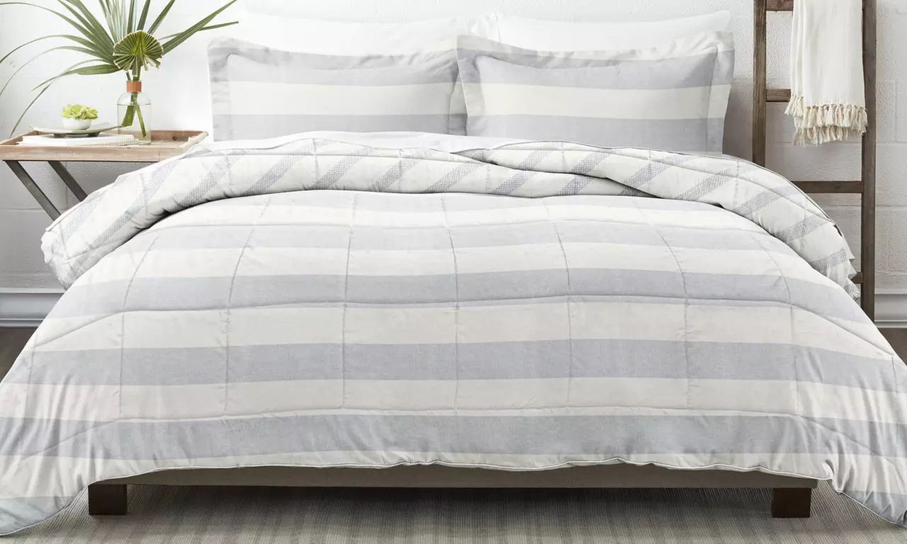 Home Collection Down Alternative Farmhouse Reversible Comforter Set