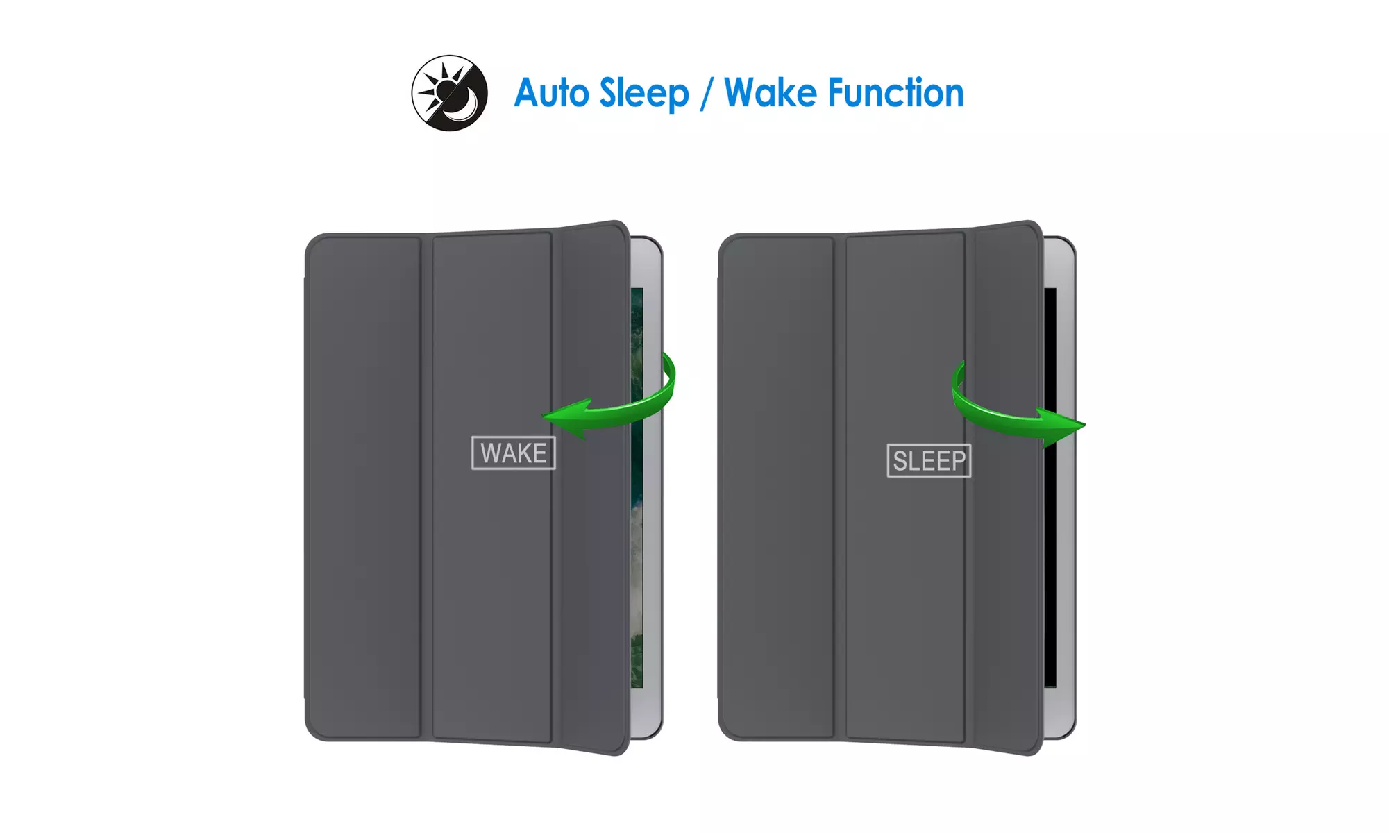 JETech Case for iPad Pro 9.7-Inch 2016 Model, Smart Cover Auto Wake/Sleep
