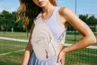Women Leather Sling Bag Anti-theft Cross Body Bag Travel Sling Purse Chest Bags - Second Medium