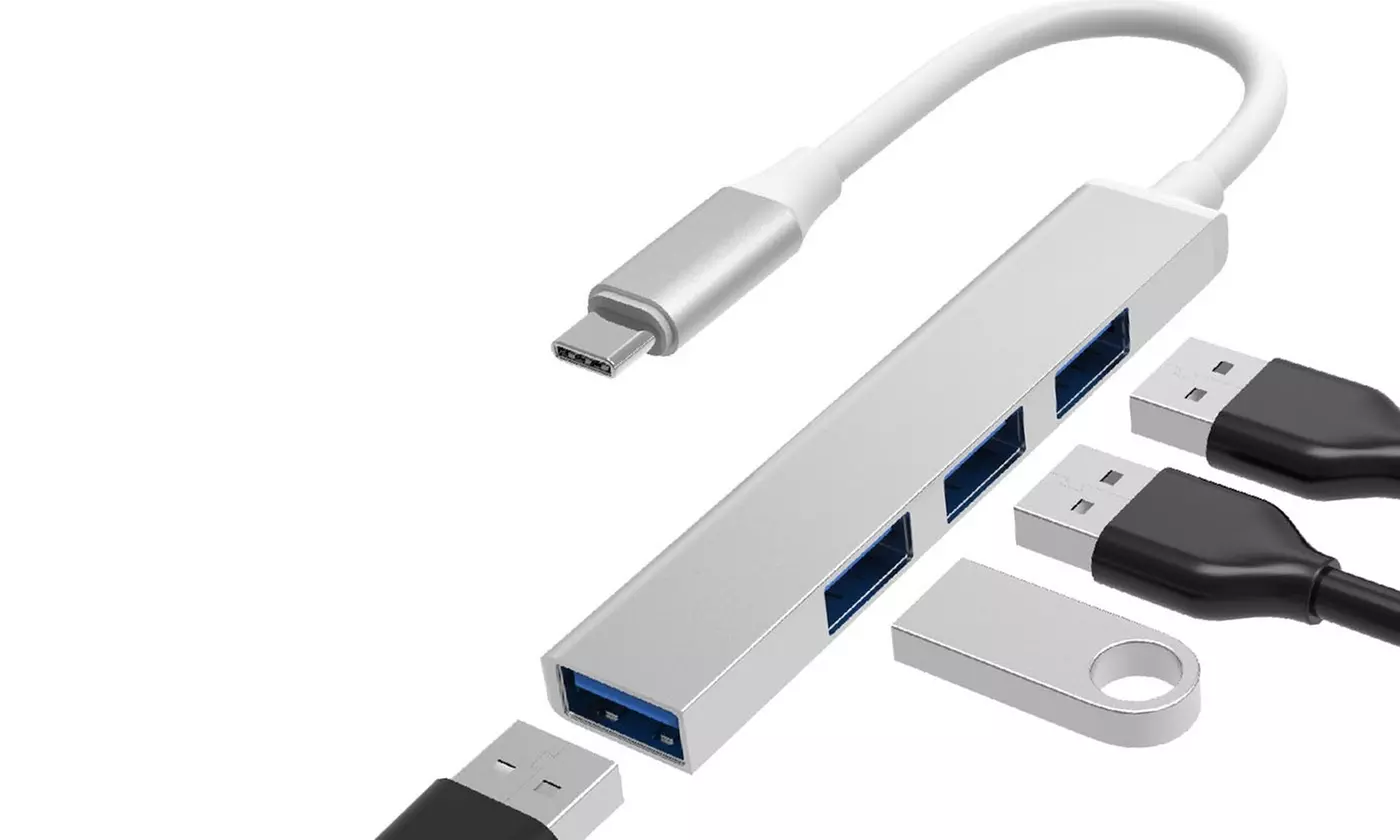 iMounTEK 4-Port USB 3.0 C Hub USB Splitter High Speed Hub Data Transfer Station - Second Medium