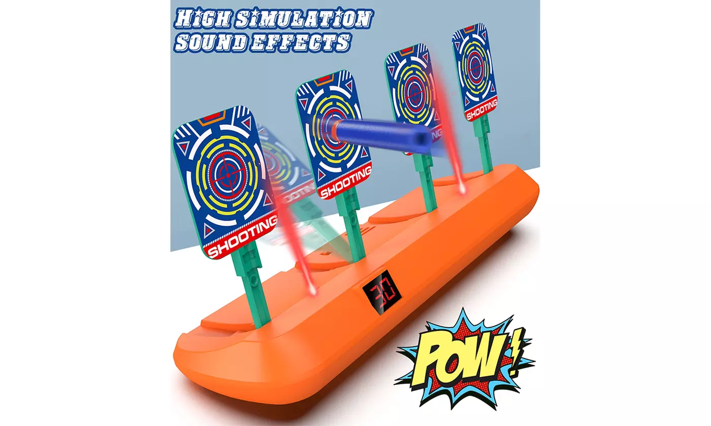 Shooting Targets for Nerf Guns Electronic Scoring Targets & 2.8ft Moving Track - Second Medium