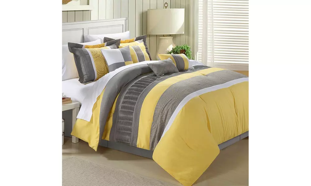 Eunice 8-Piece Embroidered Comforter Set - Oversized and Overfilled - Second Medium