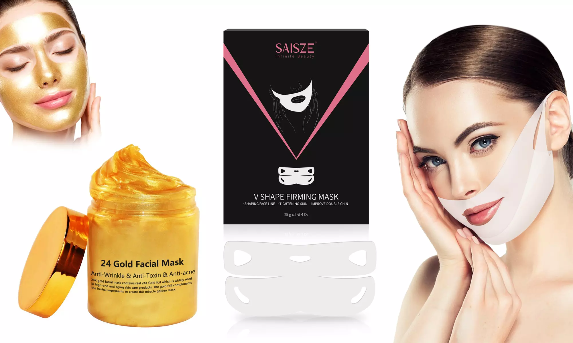 Gold Facial Mask Provides Vitamin Mask Facial Moisturizing Oil - Primary Image