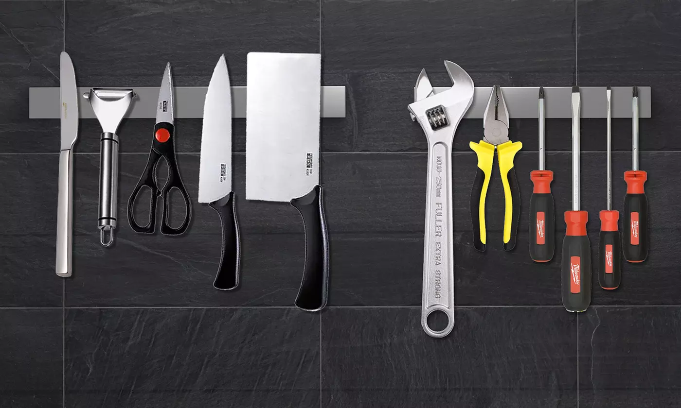 Multipurpose Stainless Steel Magnetic Knife Bar Kitchen Utensil Holder