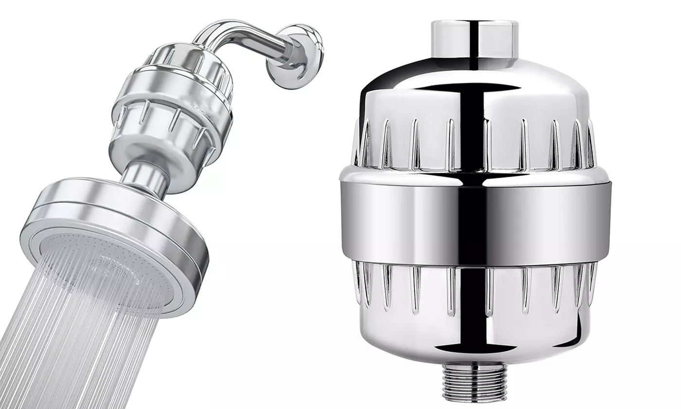 Shower Head Water Filter Hard Water Softener Remove Chlorine & Flouride - Primary Image