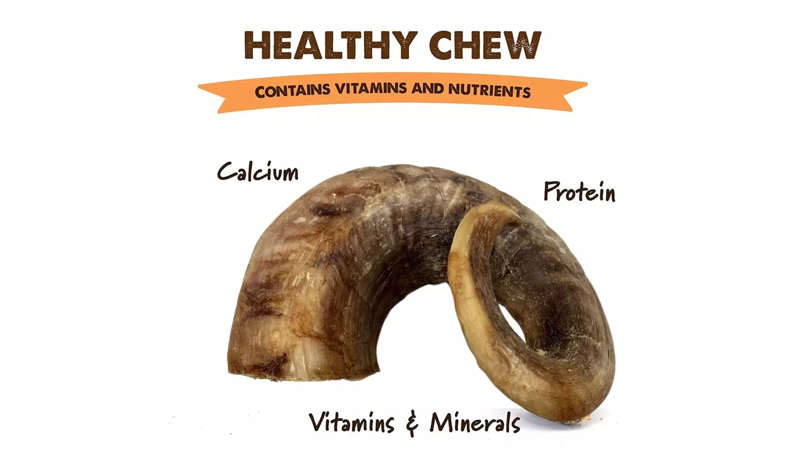 Long Lasting Horns for Dogs to Chew, Durable Lamb Horn Bone Treats for Dogs - Primary Image