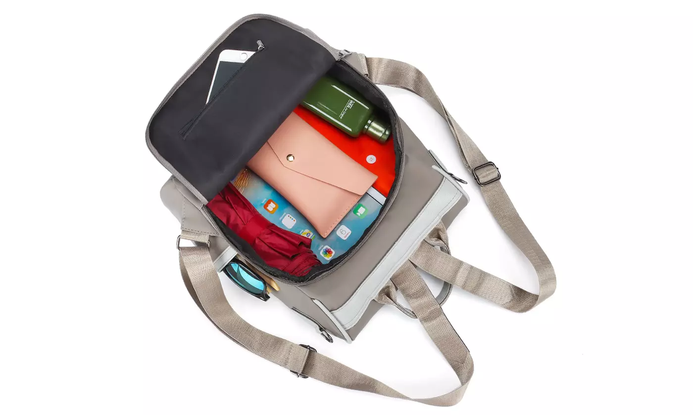 Women's Waterproof Anti-theft Adjustable Back Strap Backpack 