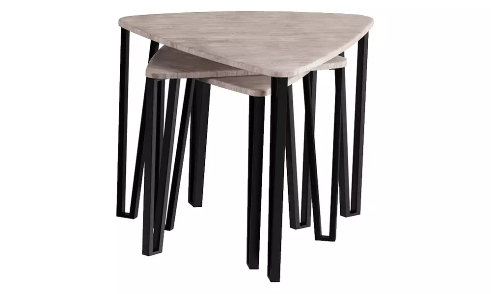 Lavish Home Modern Triangle Nesting Tables (Set of 3) - Second Medium