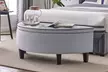 Half Moon Modern Velvet Tufted Storage Ottoman Bench - Second Medium