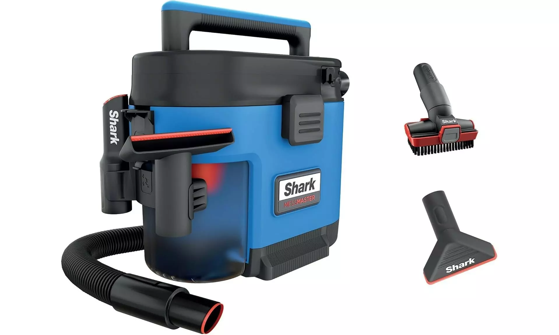 SHARK VS100 MessMaster Wet/Dry Vacuum, 1 Gal, Corded, Blue (Refurbished)