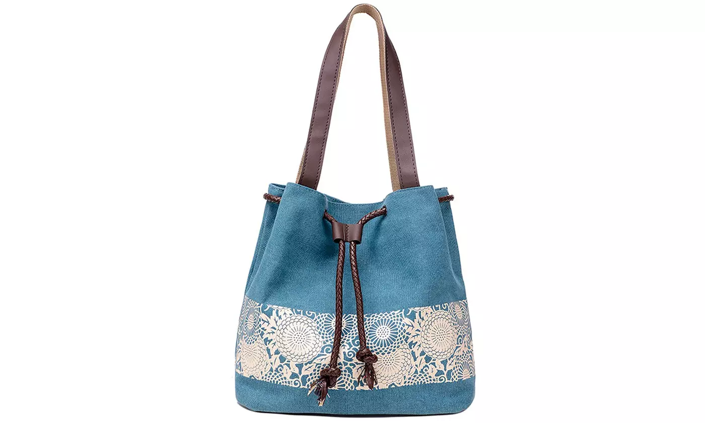 Women Retro Canvas Handbag Large Messenger Casual Travel Purse Tote Shoulder Bag