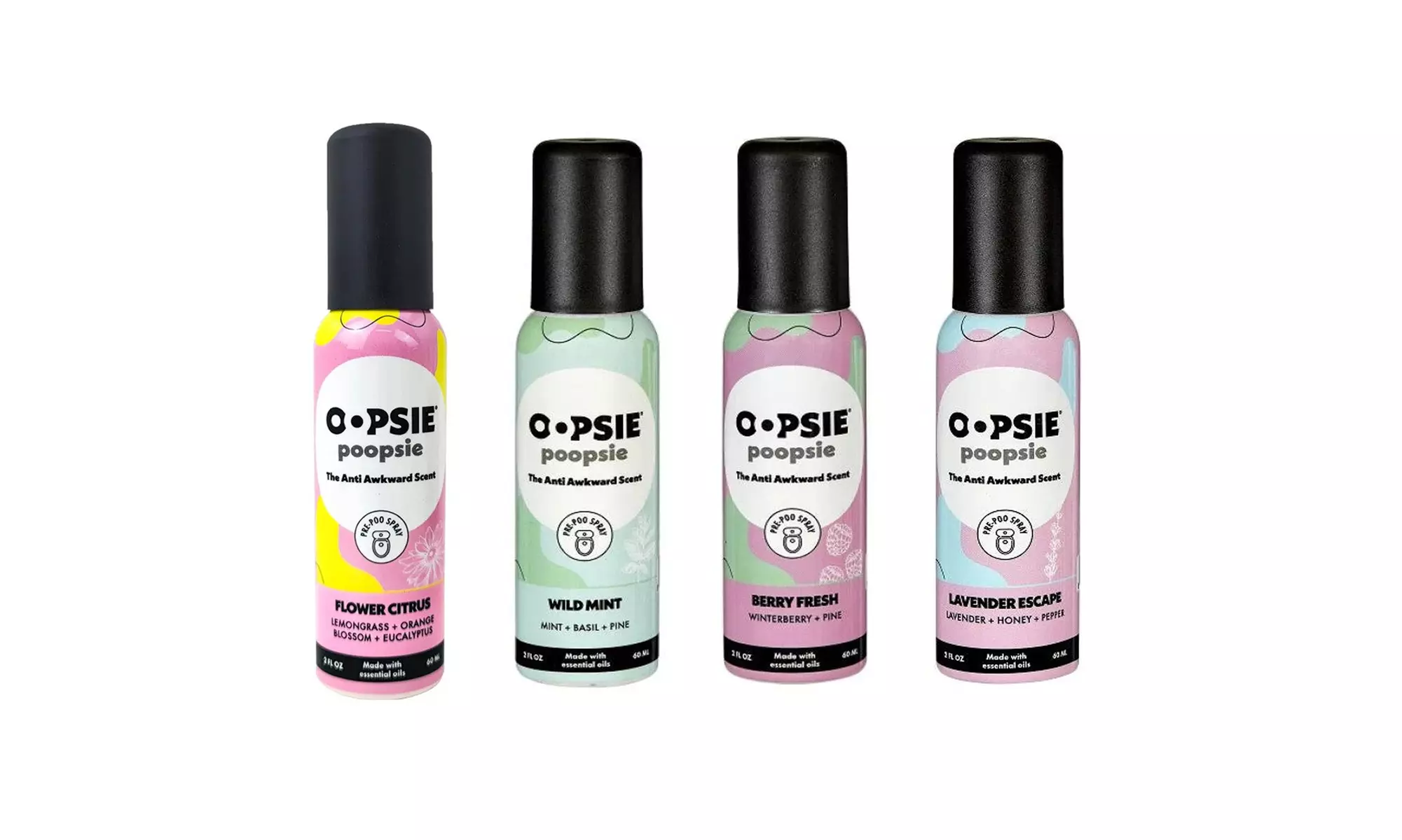 Oopsie Poopsie Pre-Poop Toilet Spray - Single, 2-pack or 4-pack