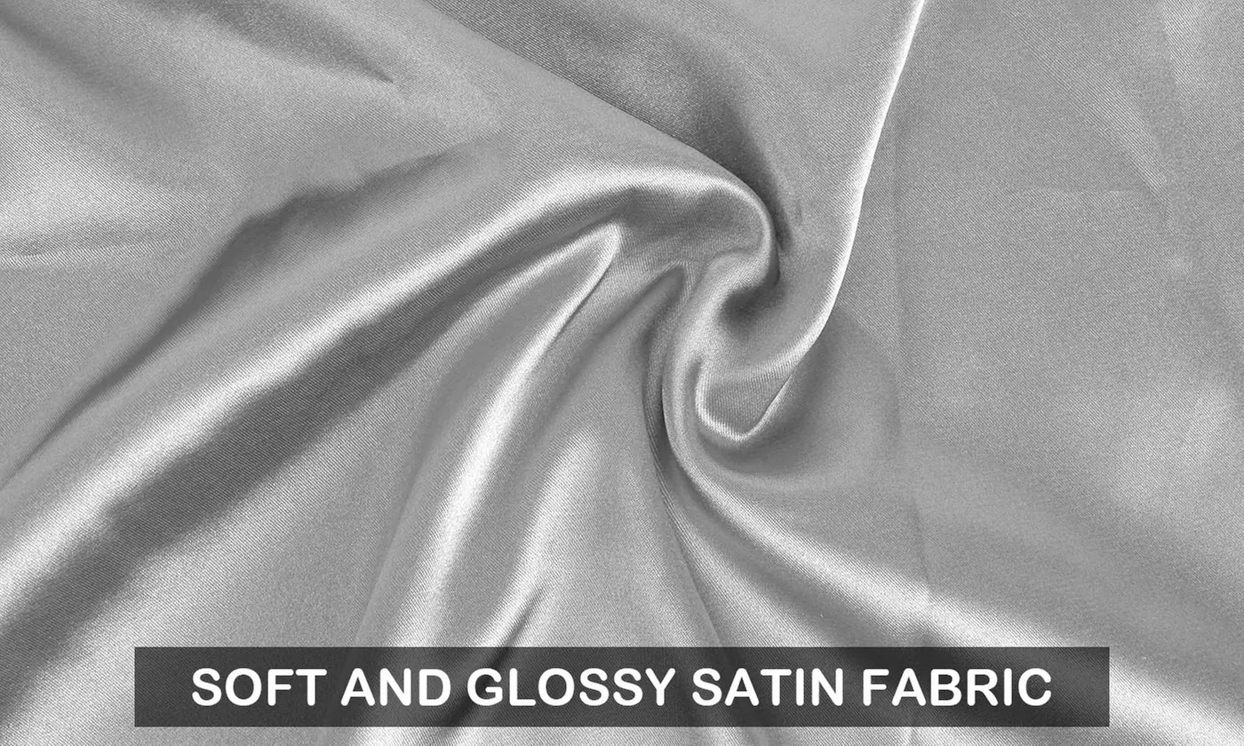 Women's Satin Button-Down Shirt Wrinkle-Free Soft Long Sleeve Blouse