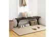 Costway 54 Inch Patio Metal Bench with Slatted Seat and X Legs Backless Loveseat - Second Medium