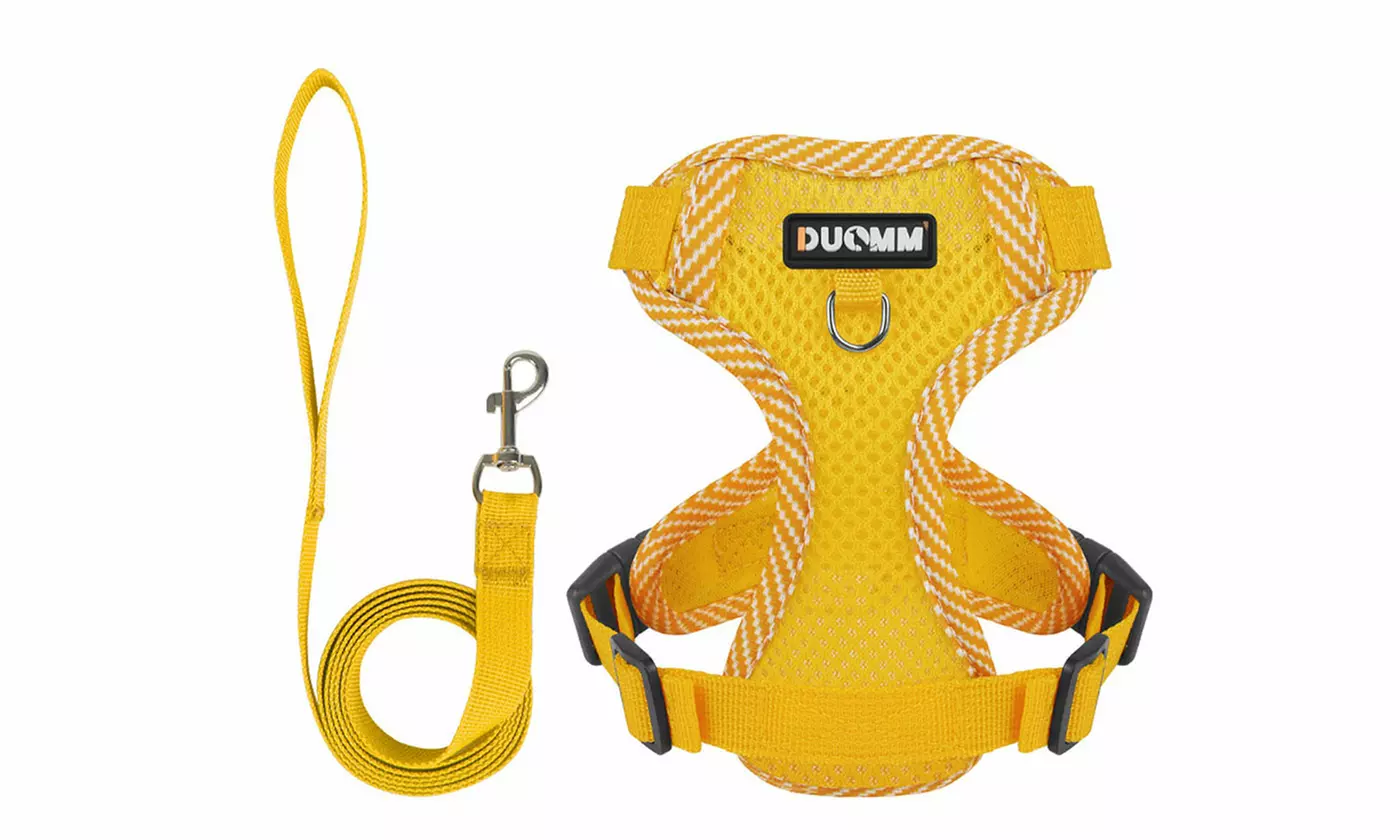 Soft Mesh Dog Harness Leash Set No-Chock Step-in Reflective Vest Harnesses