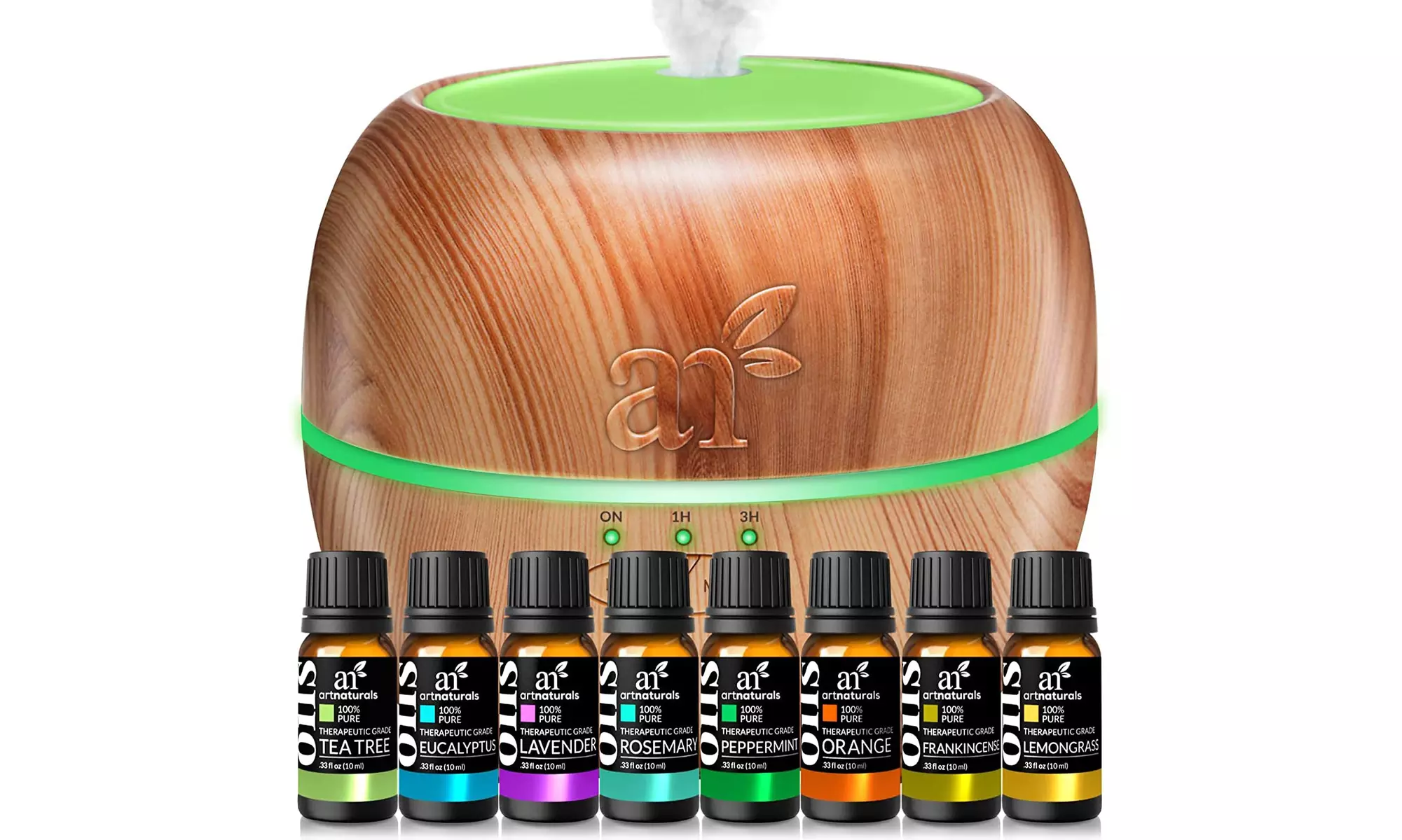 Artnaturals Top 8 Essential Oil and Diffuser - Aromatherapy Set ( 150 Ml ) - Primary Image