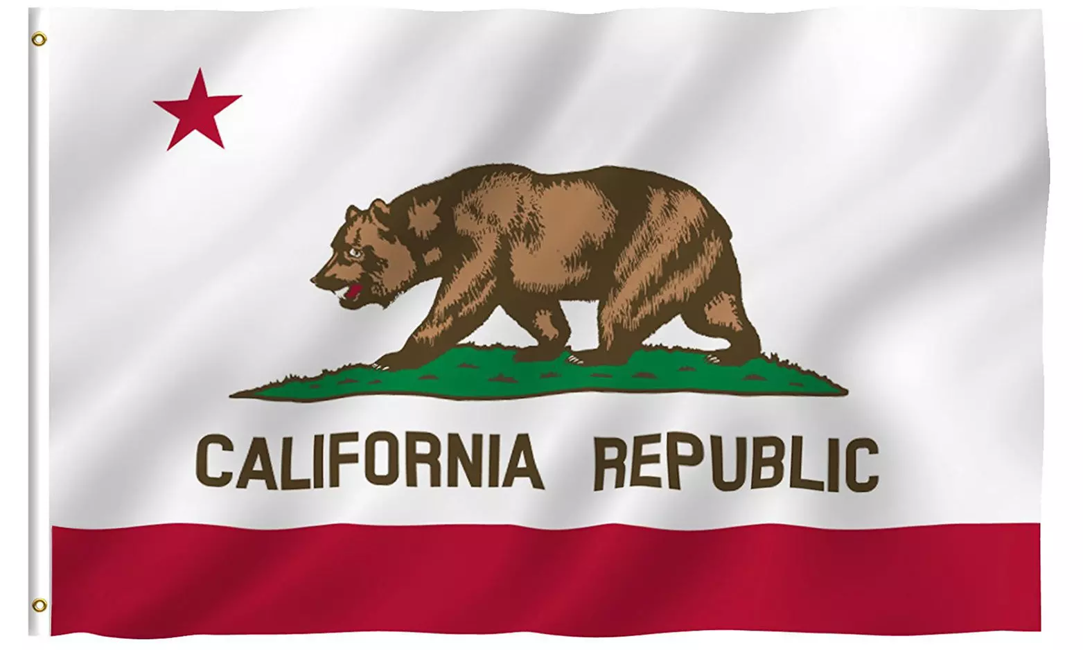 NEW California State Flag 100% All Weather Polyester with Brass Grommets 3X5 ft - Second Medium