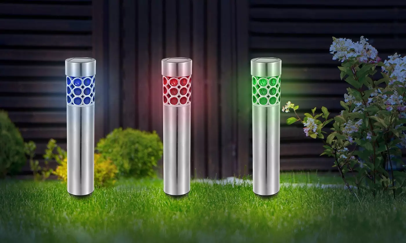 Solarek LED Color-Changing  Solar Pathway & Garden Stake Lights