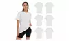 BILLIONHATS 6 Pack Womens Oversized Cotton T-Shirts, Crew Neck Short Sleeve