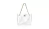 Clear Handbag Transparent Tote Shoulder Bag Multi-function Chain Turn Lock 