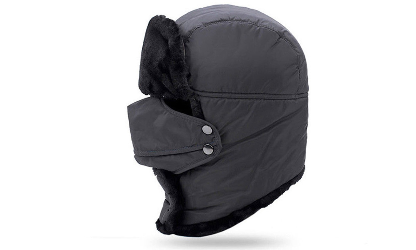 Mens Winter Hat Trapper Aviator Russian Trooper Earflap Warm Snow Ski Mask Cap