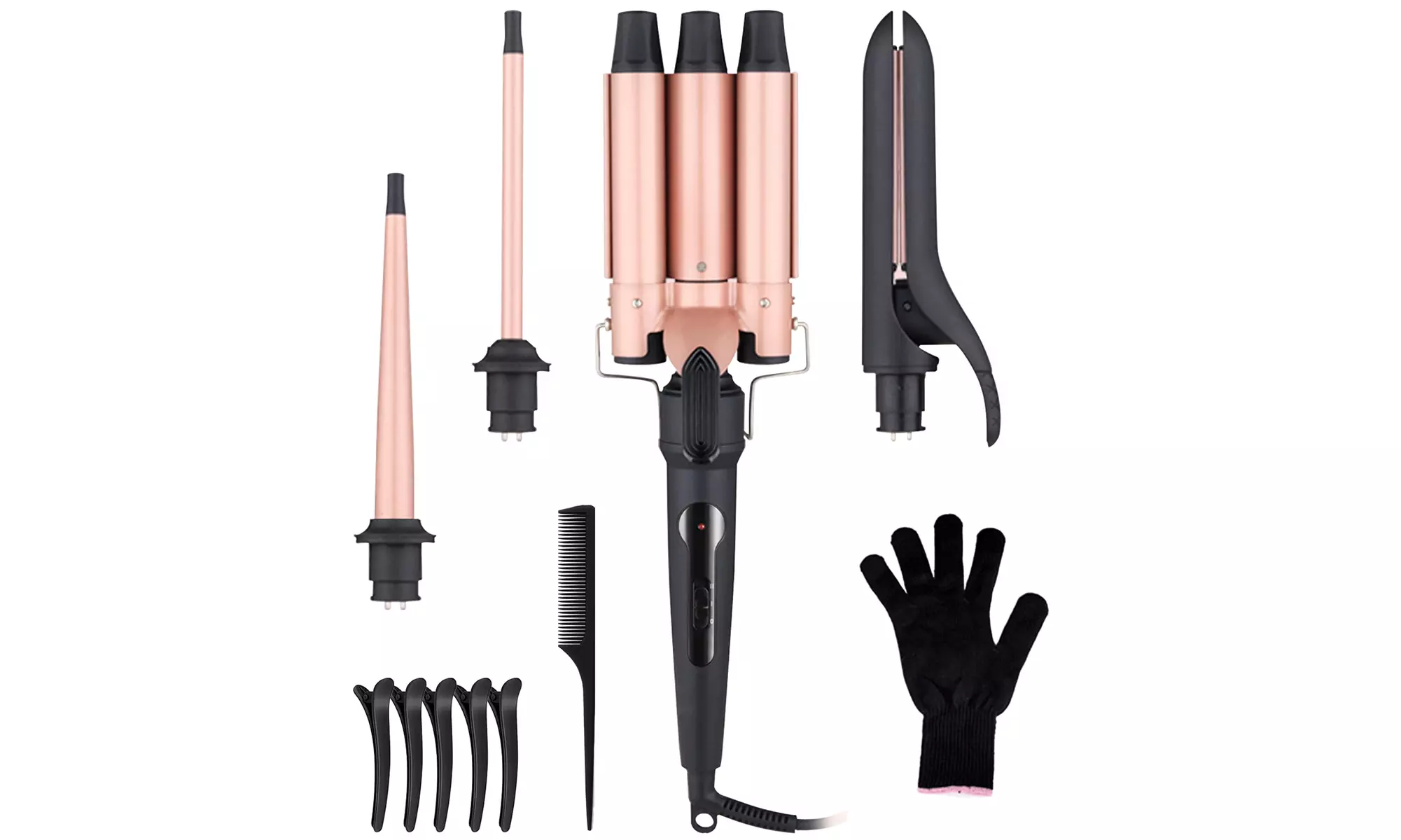 4-in-1 Hair Curling Iron Wand Curling Iron Curling Wand Set with Barrels - Primary Image