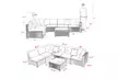 Kinbor Outdoor Sectional Sofa Furniture Patio Rattan Wicker Sofa Set Royal Blue - Second Medium