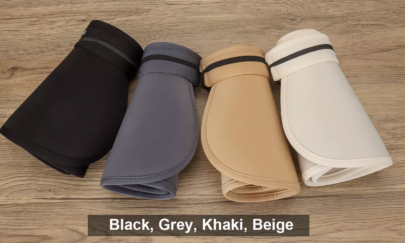 Women Wide Brim Roll-Up Ponytail Summer Sun Visor Hat UV Protection