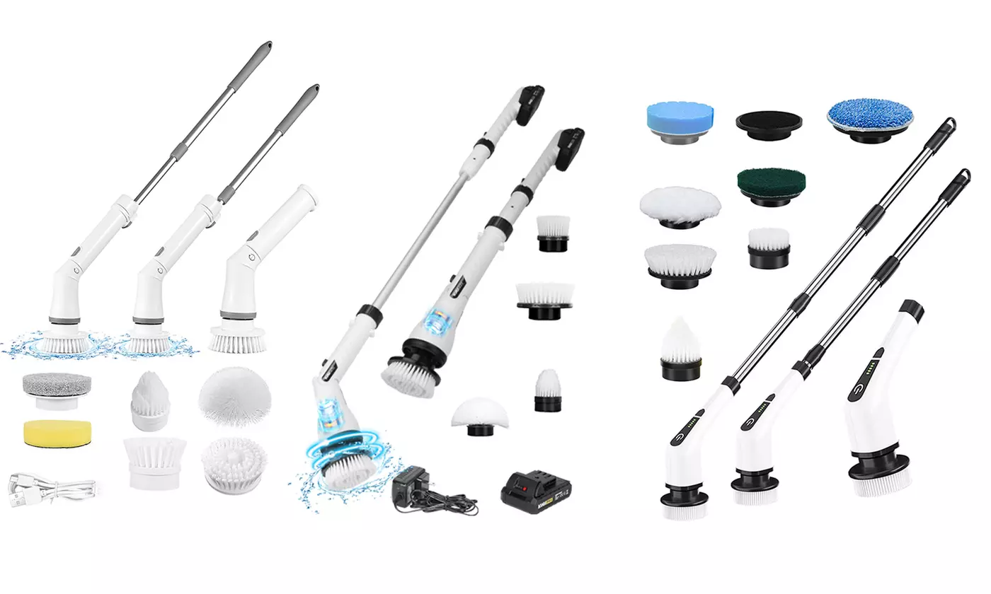 iMounTEK Cordless Electric Spin Scrubber Handheld & Telescopic Cleaning Brush