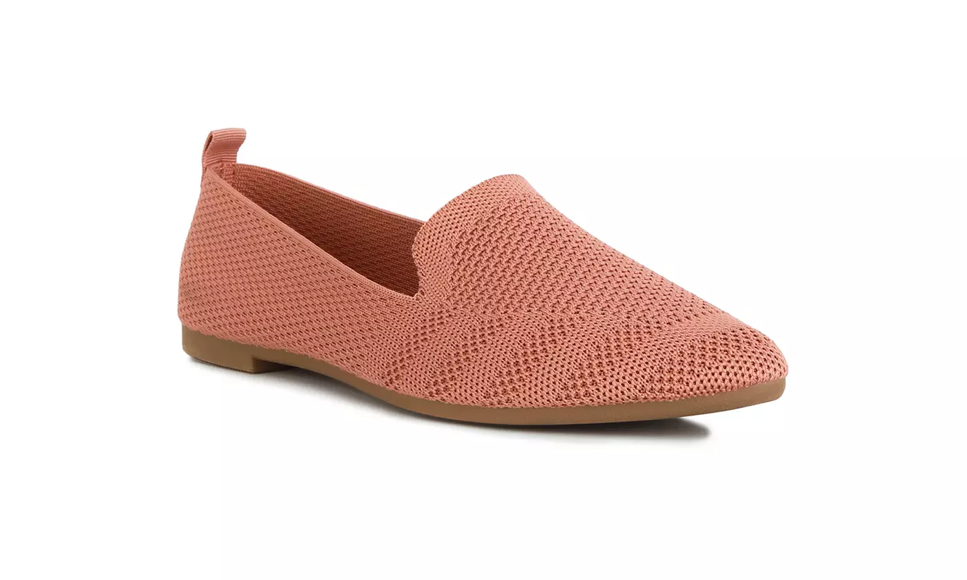 London Rag Akili Knit Textile Solid Flats